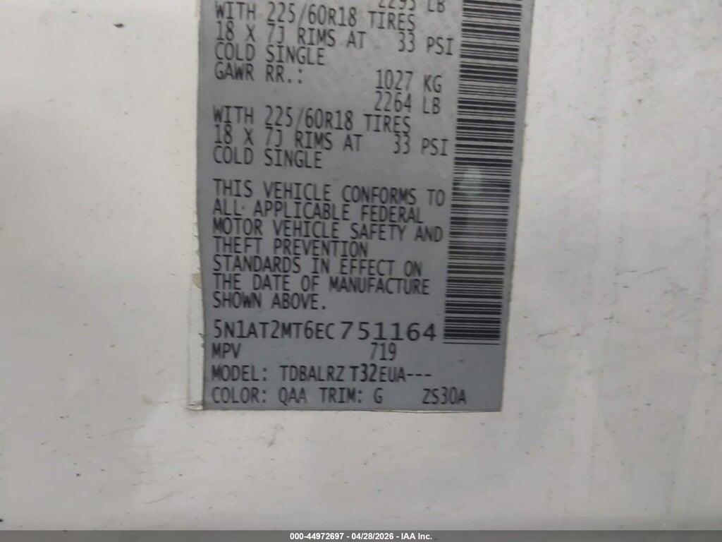 5N1AT2MT6EC751164 2014 NISSAN ROGUE photo no. 9