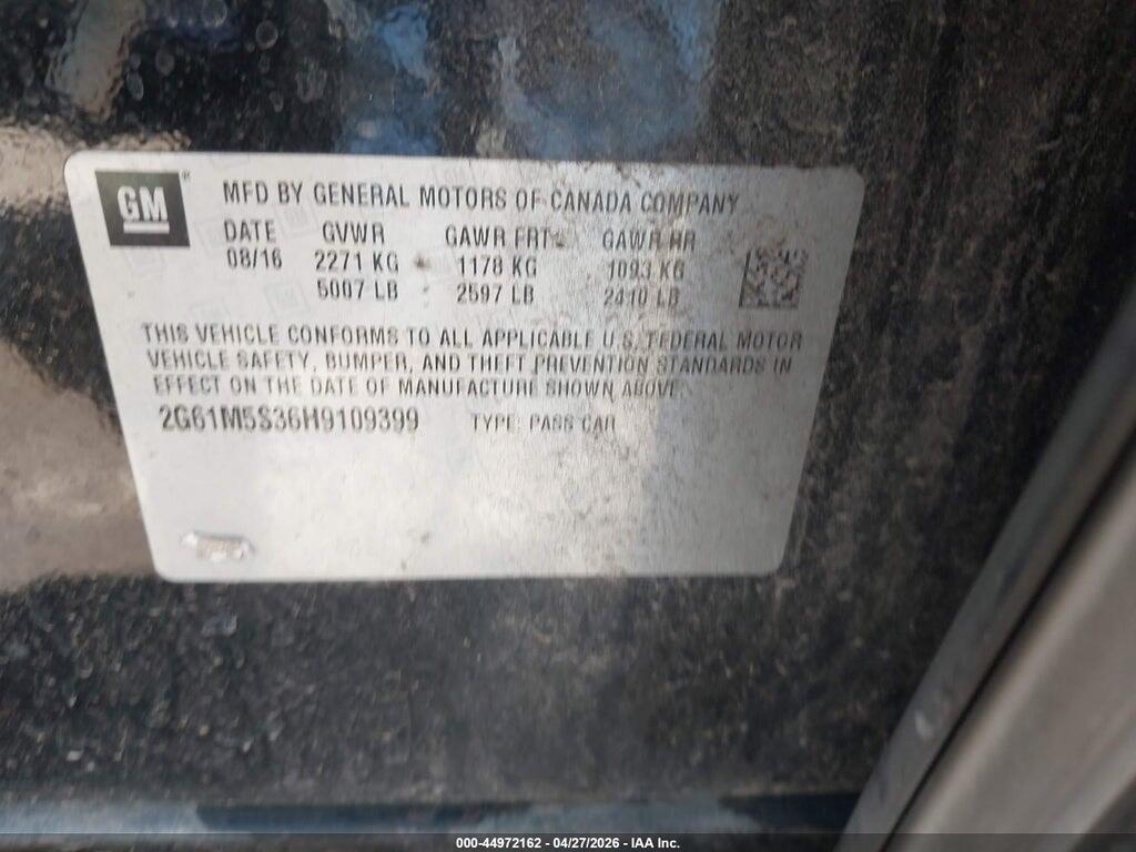 2G61M5S36H9109399 2017 CADILLAC XTS photo no. 9