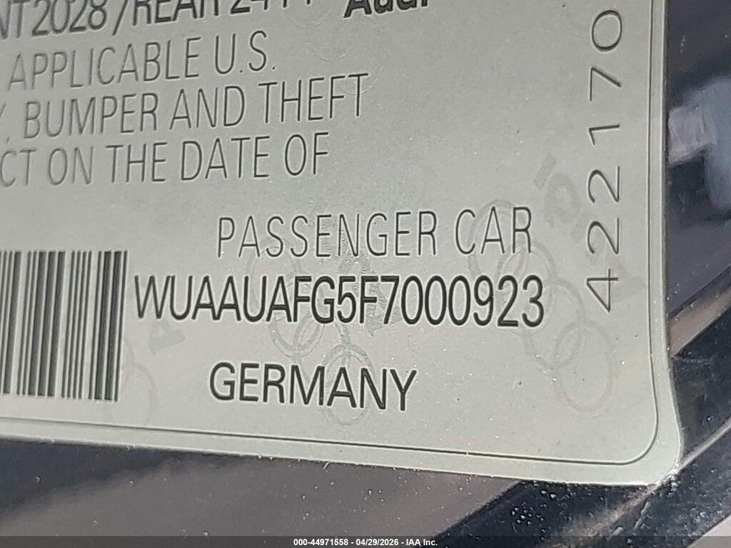 WUAAUAFG5F7000923 2015 AUDI R8 photo no. 9