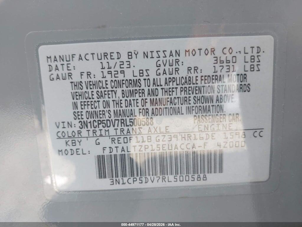 3N1CP5DV7RL500588 2024 NISSAN KICKS photo no. 9