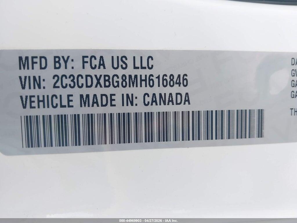 2C3CDXBG8MH616846 2021 DODGE CHARGER photo no. 9