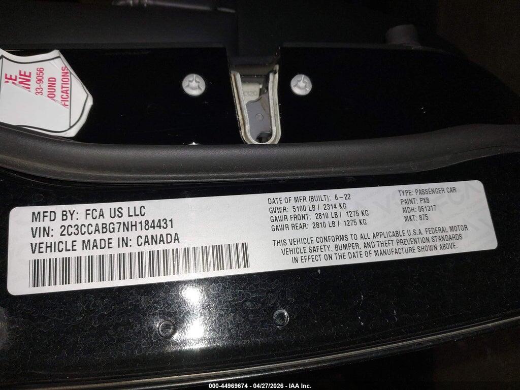 2C3CCABG7NH184431 2022 CHRYSLER 300 photo no. 9