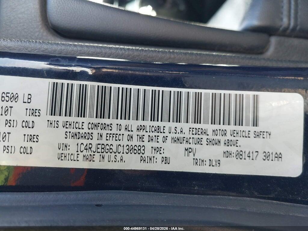 1C4RJEBG6JC130683 2018 JEEP GRAND CHEROKEE photo no. 9