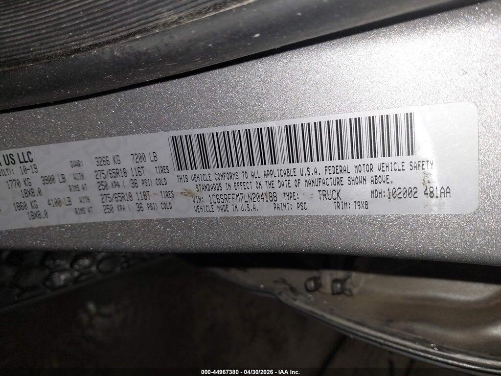 1C6SRFFM7LN204188 2020 RAM 1500 photo no. 9