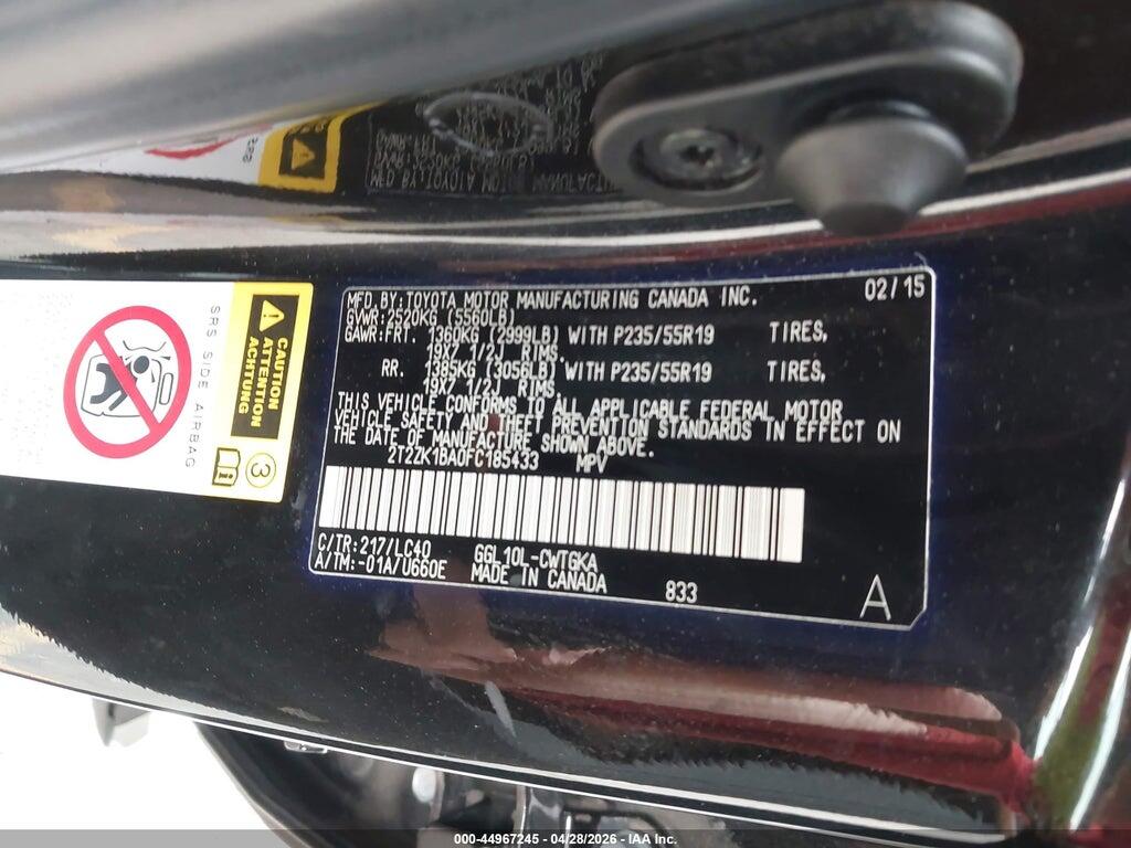 2T2ZK1BA0FC185433 2015 LEXUS RX 350 photo no. 9