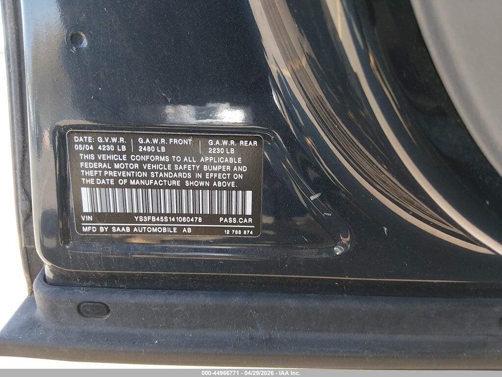 YS3FB45S141060478 2004 SAAB 9-3 photo no. 9