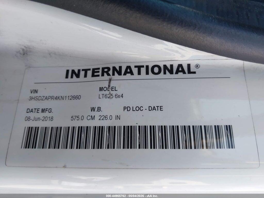 3HSDZAPR4KN112660 2019 INTERNATIONAL LT photo no. 8