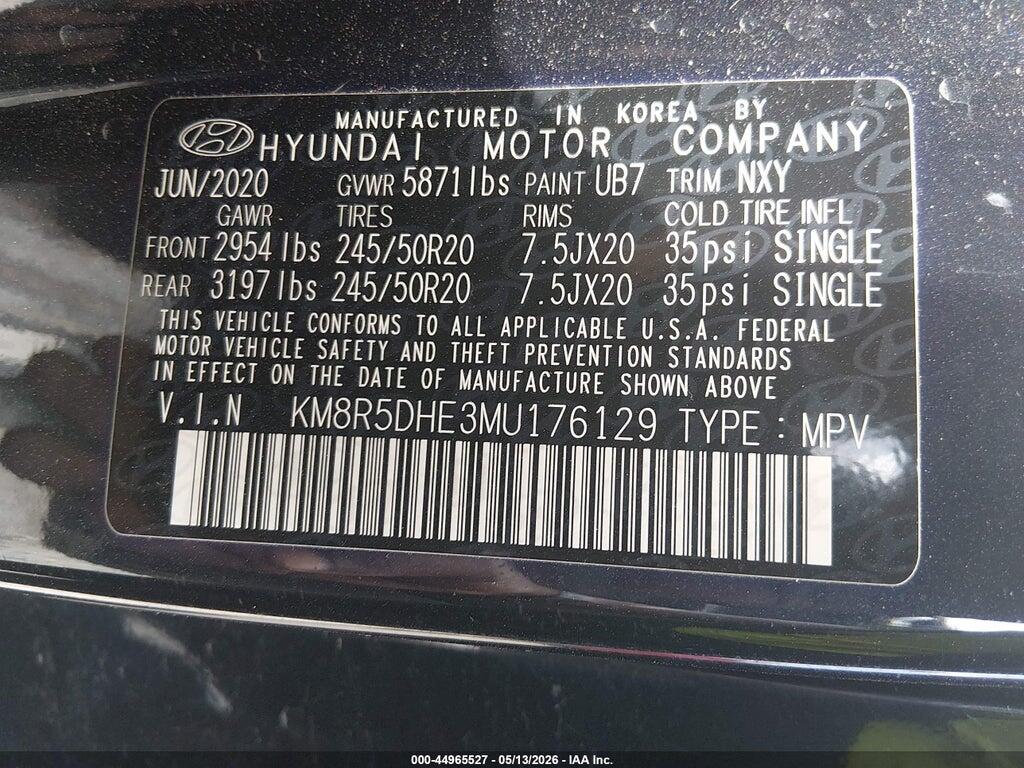 KM8R5DHE3MU176129 2021 HYUNDAI PALISADE photo no. 9