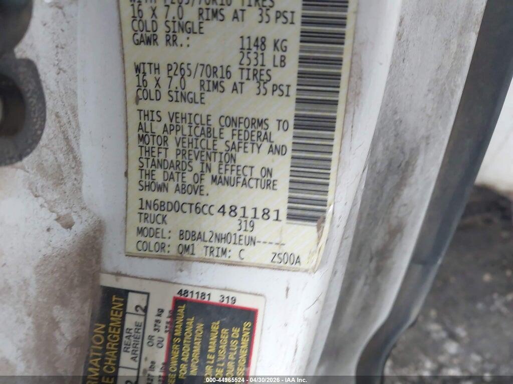 1N6BD0CT6CC481181 2012 NISSAN FRONTIER photo no. 9