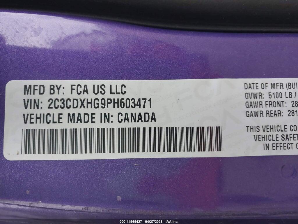 2C3CDXHG9PH603471 2023 DODGE CHARGER photo no. 9