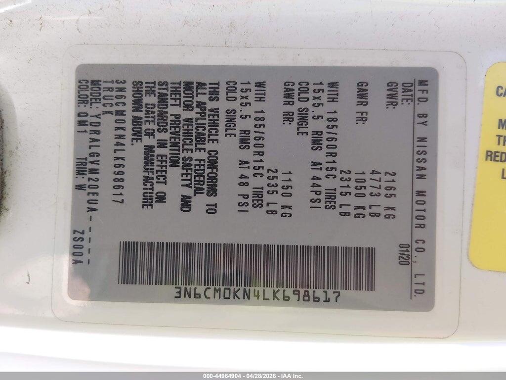 3N6CM0KN4LK698617 2020 NISSAN NV200  CARGO photo no. 9