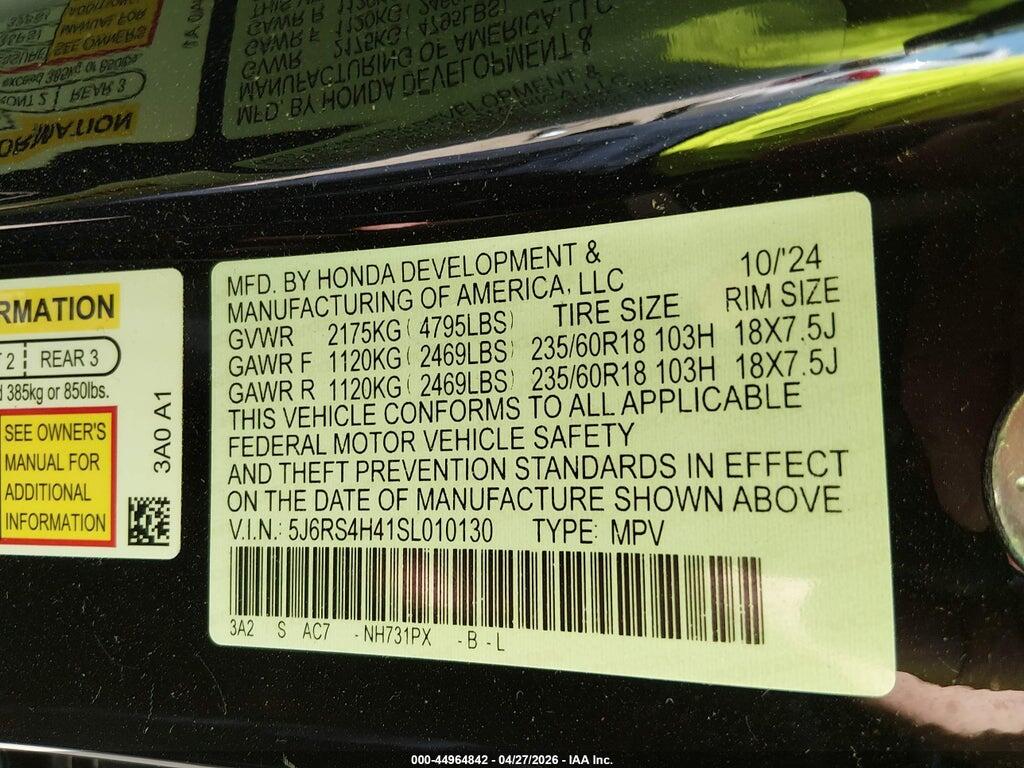 5J6RS4H41SL010130 2025 HONDA CR-V photo no. 9