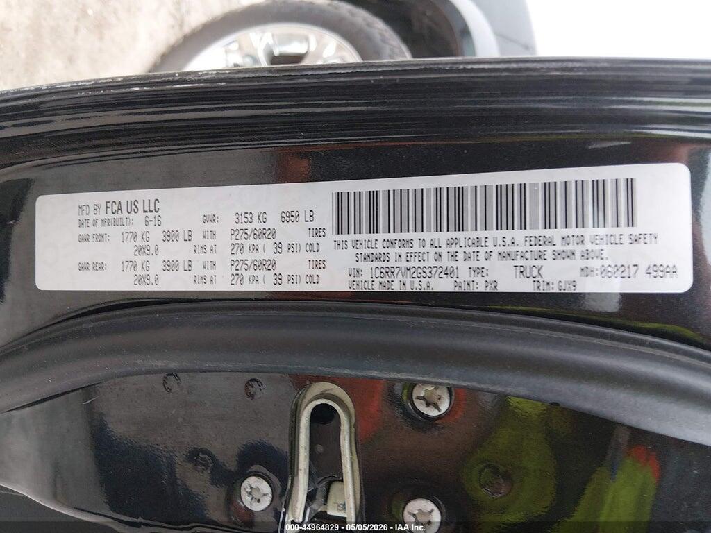 1C6RR7VM2GS372401 2016 RAM 1500 photo no. 9
