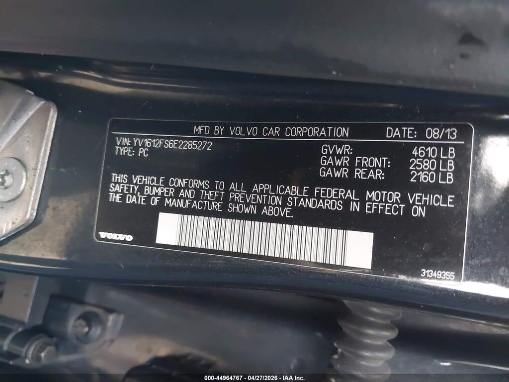 YV1612FS6E2285272 2014 VOLVO S60 photo no. 9