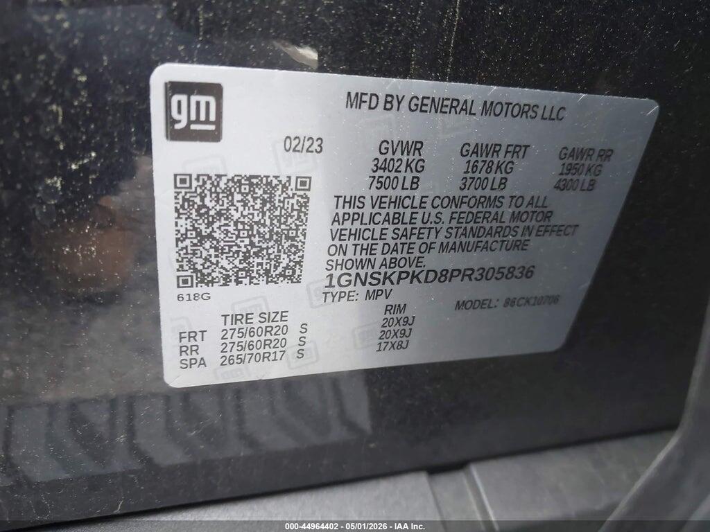 1GNSKPKD8PR305836 2023 CHEVROLET TAHOE photo no. 9