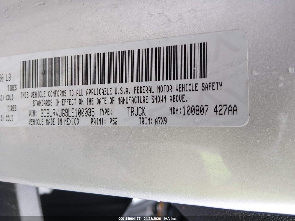 3C6URVJG9LE100035 2020 RAM PROMASTER 3500 photo no. 8