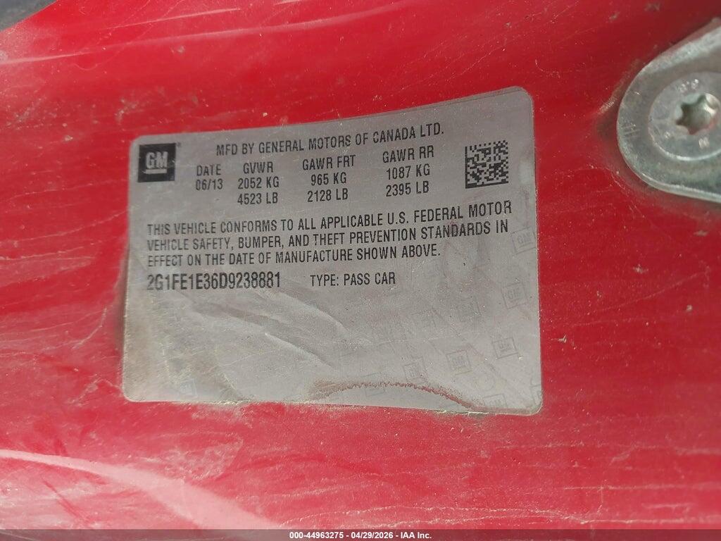 2G1FE1E36D9238881 2013 CHEVROLET CAMARO photo no. 9