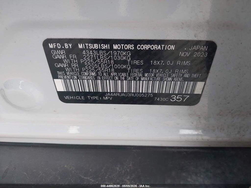 JA4ARUAU3RU005275 2024 MITSUBISHI OUTLANDER SPORT photo no. 9