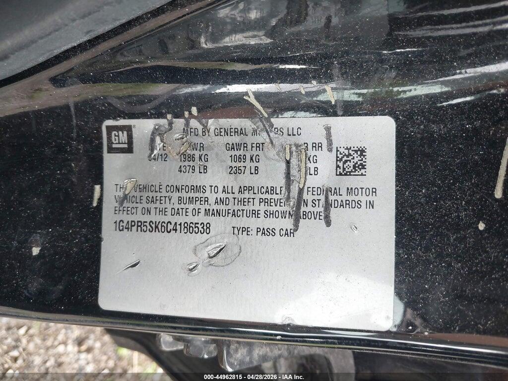 1G4PR5SK6C4186538 2012 BUICK VERANO photo no. 9