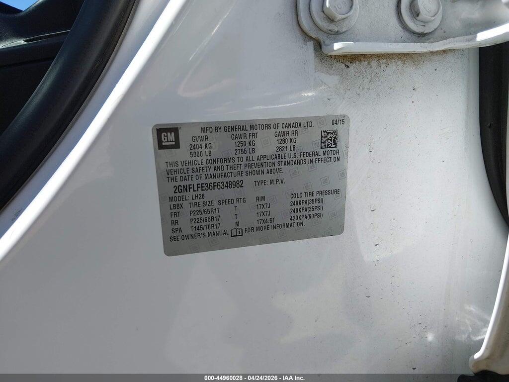 2GNFLFE36F6348982 2015 CHEVROLET EQUINOX photo no. 9