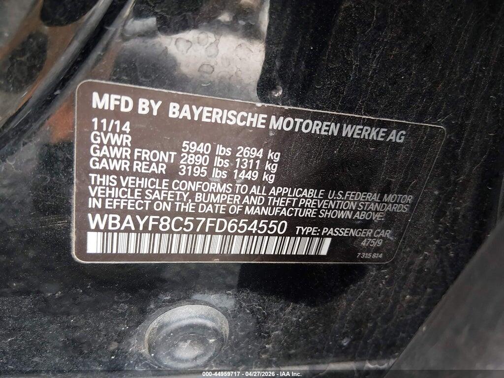 WBAYF8C57FD654550 2015 BMW 750LI photo no. 9