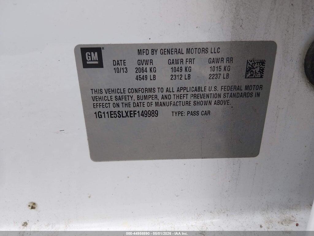 1G11E5SLXEF149989 2014 CHEVROLET MALIBU photo no. 9