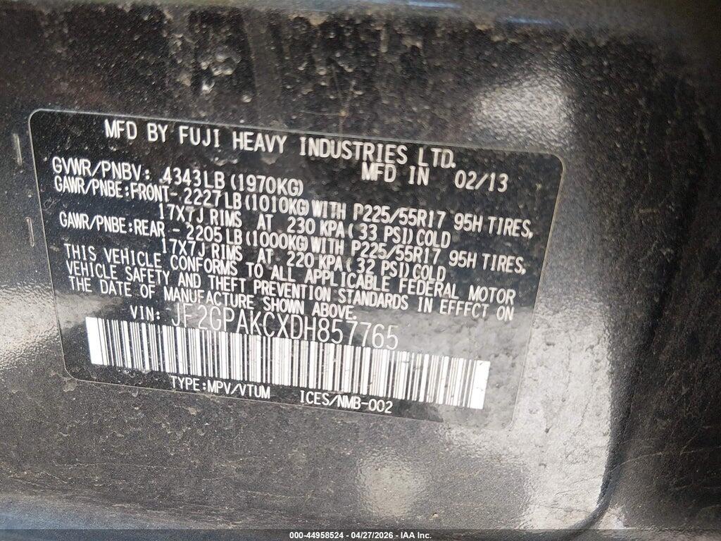 JF2GPAKCXDH857765 2013 SUBARU XV CROSSTREK photo no. 9