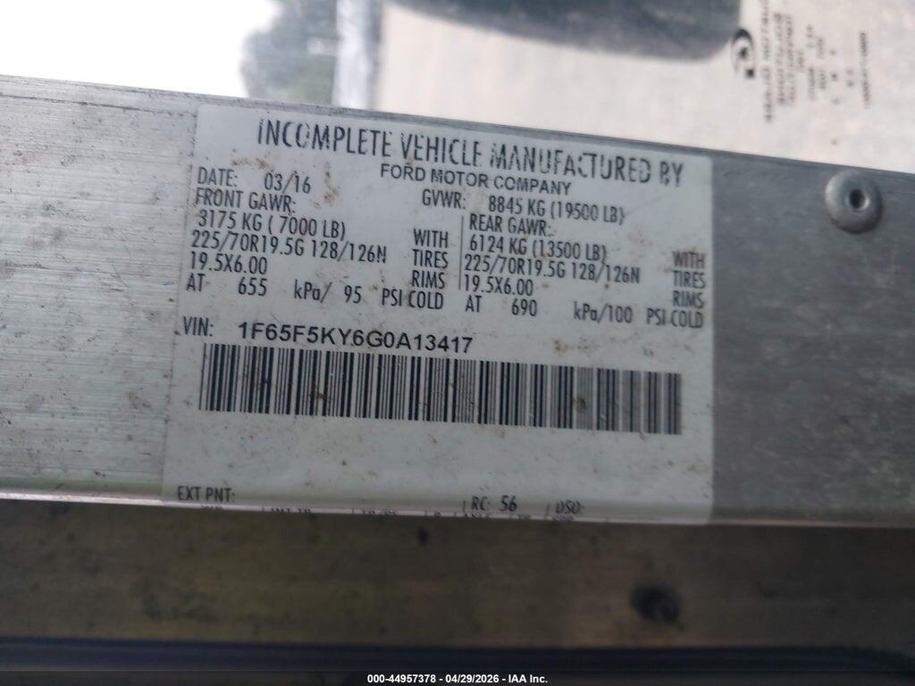 1F65F5KY6G0A13417 2016 FORD F-59 COMMERCIAL STRIPPED photo no. 8