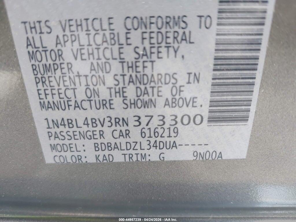 1N4BL4BV3RN373300 2024 NISSAN ALTIMA photo no. 9