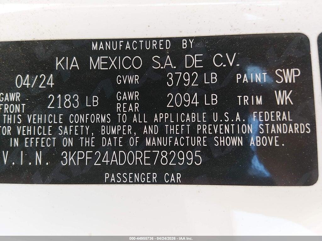 3KPF24AD0RE782995 2024 KIA FORTE photo no. 9