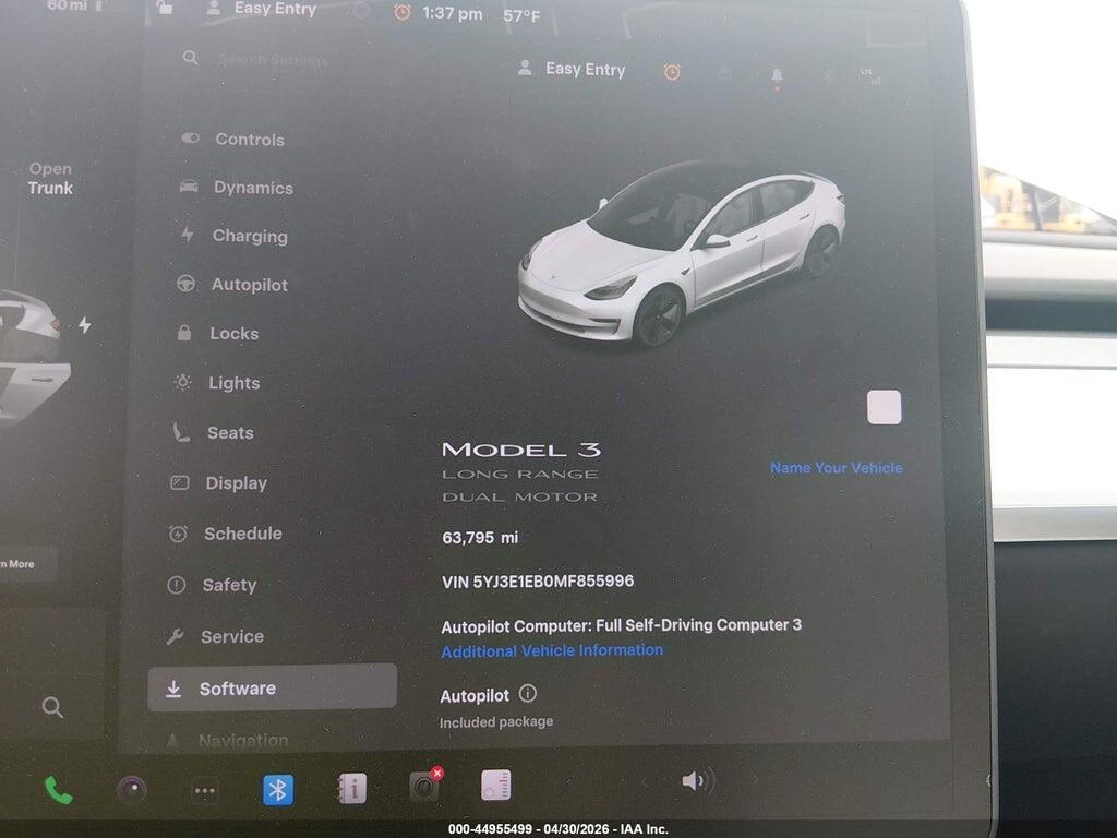 5YJ3E1EB0MF855996 2021 TESLA MODEL 3 photo no. 7