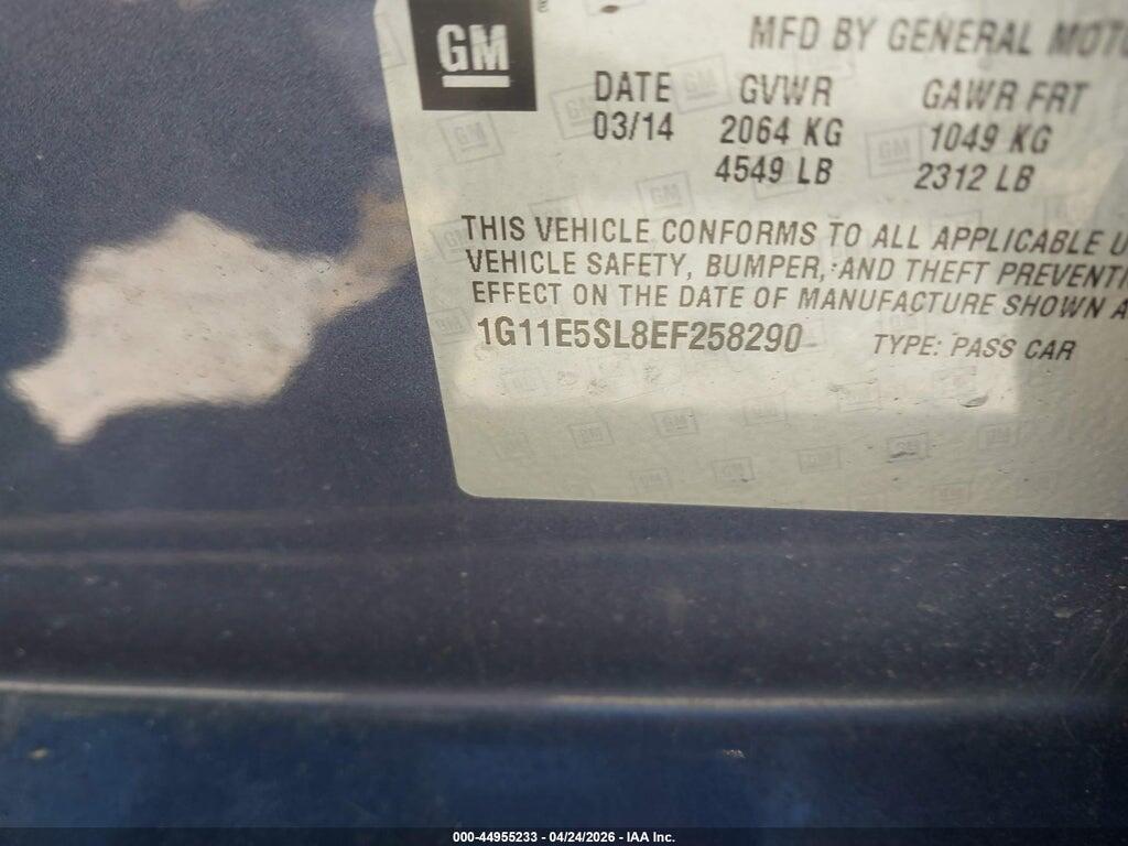 1G11E5SL8EF258290 2014 CHEVROLET MALIBU photo no. 9