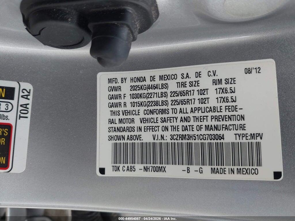 3CZRM3H51CG703064 2012 HONDA CR-V photo no. 9
