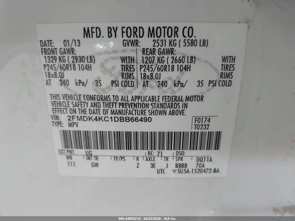 2FMDK4KC1DBB66490 2013 FORD EDGE photo no. 9