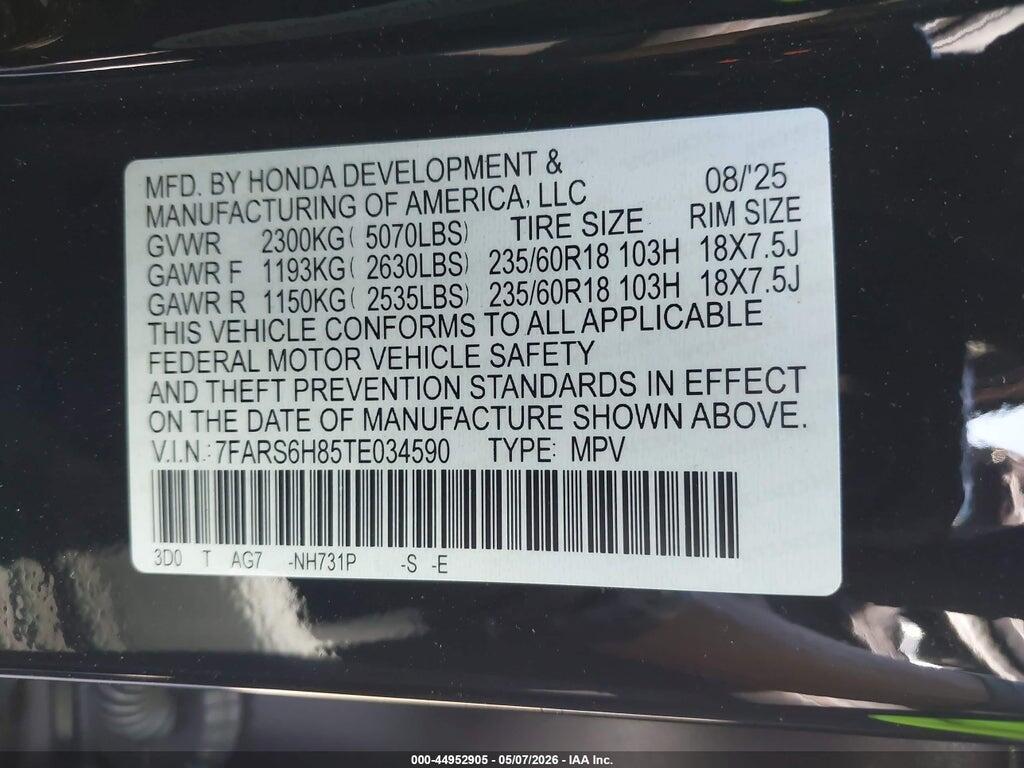 7FARS6H85TE034590 2026 HONDA CR-V HYBRID photo no. 9