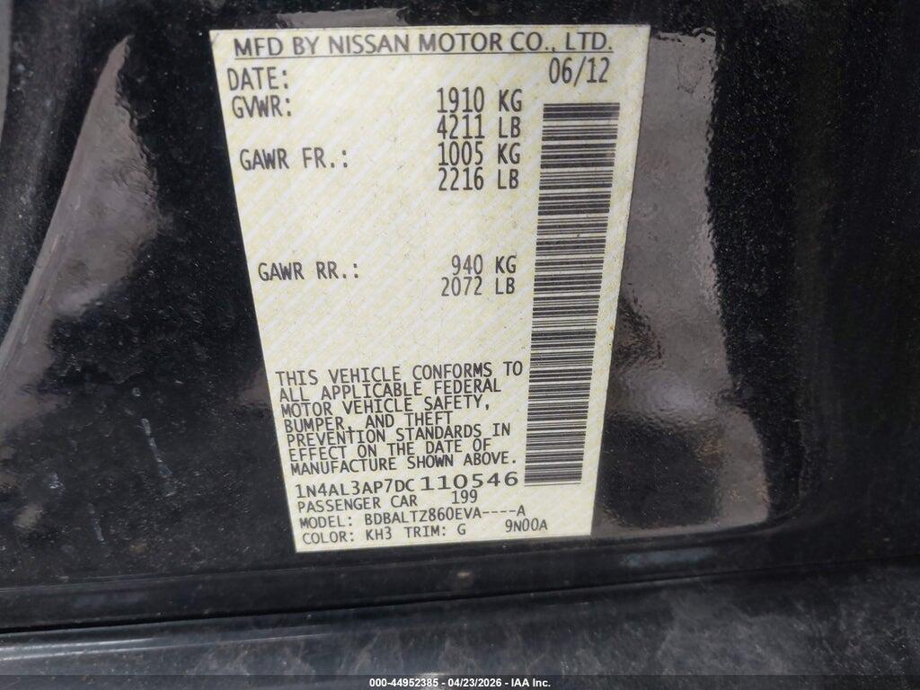 1N4AL3AP7DC110546 2013 NISSAN ALTIMA photo no. 9