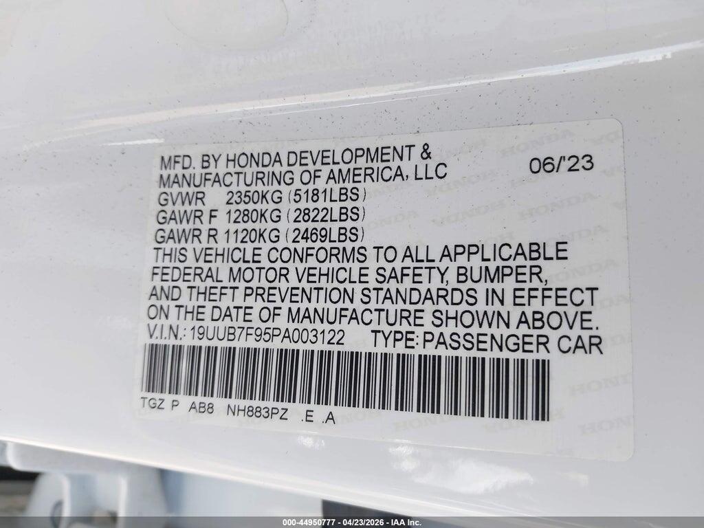 19UUB7F95PA003122 2023 ACURA TLX photo no. 9