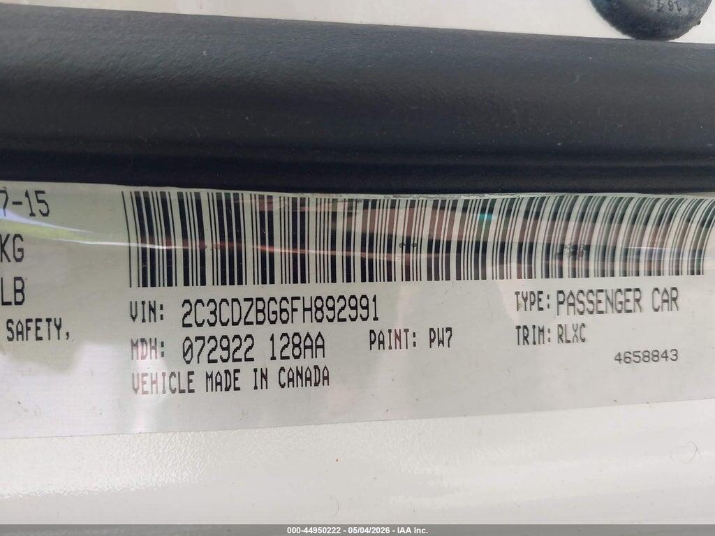 2C3CDZBG6FH892991 2015 DODGE CHALLENGER photo no. 9