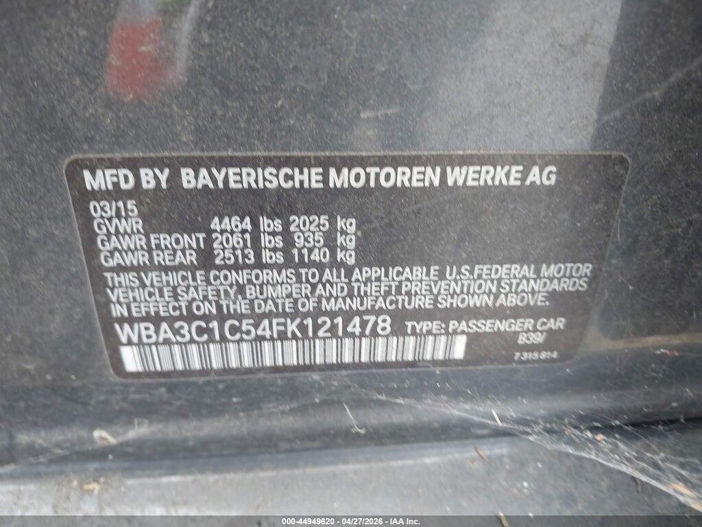 WBA3C1C54FK121478 2015 BMW 328I photo no. 9