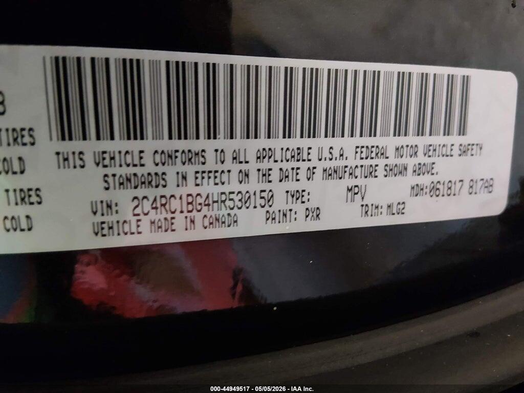 2C4RC1BG4HR530150 2017 CHRYSLER PACIFICA photo no. 9