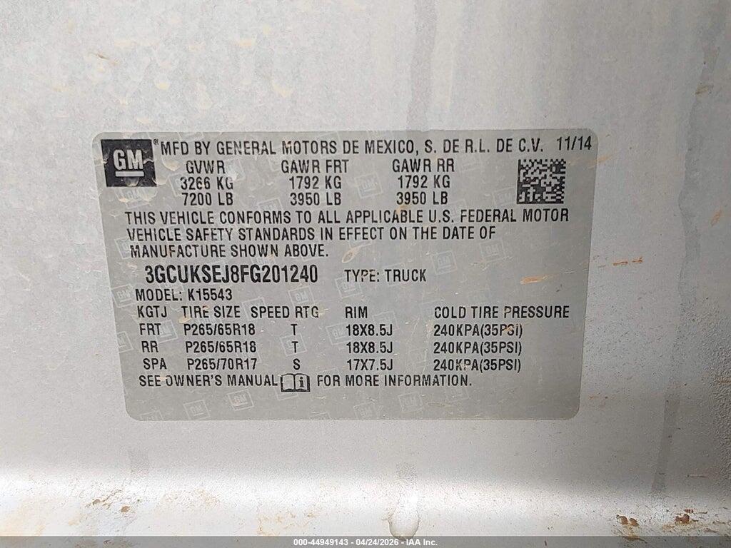 3GCUKSEJ8FG201240 2015 CHEVROLET SILVERADO 1500 photo no. 9