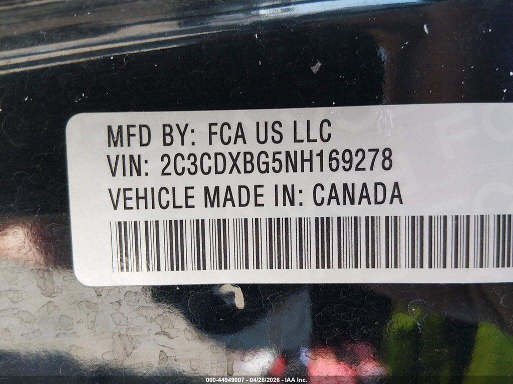 2C3CDXBG5NH169278 2022 DODGE CHARGER photo no. 9