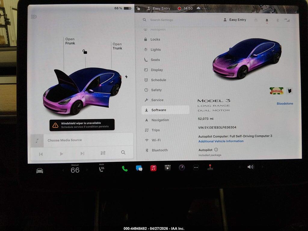 5YJ3E1EB3LF636304 2020 TESLA MODEL 3 photo no. 7