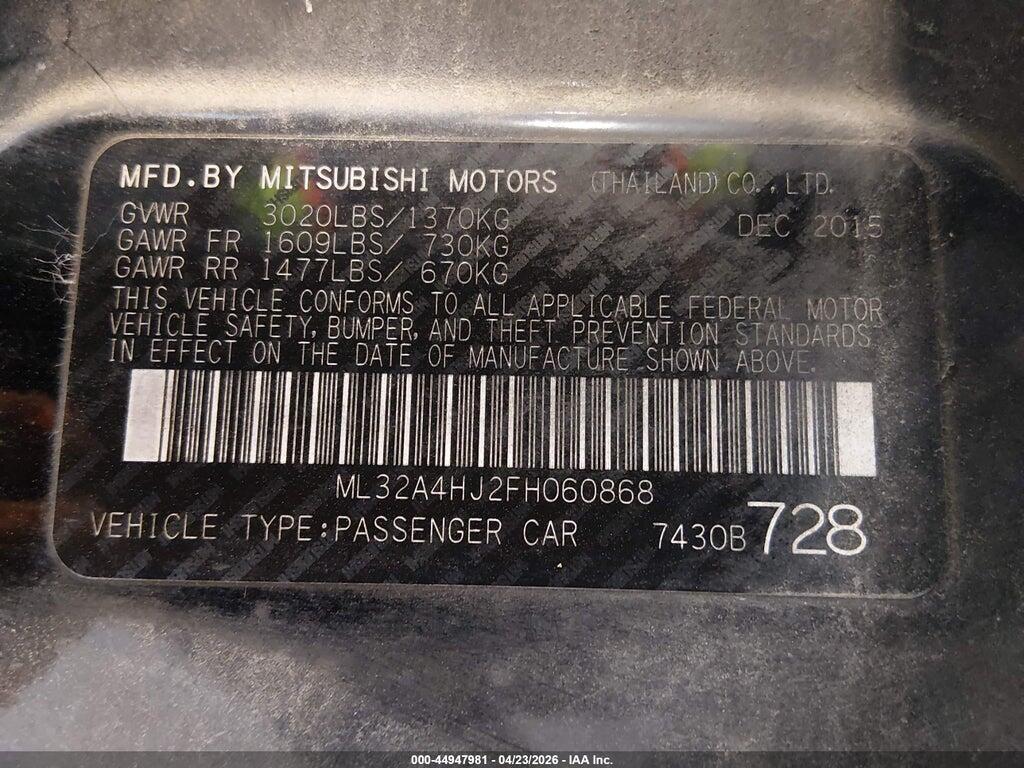 ML32A4HJ2FH060868 2015 MITSUBISHI MIRAGE photo no. 9