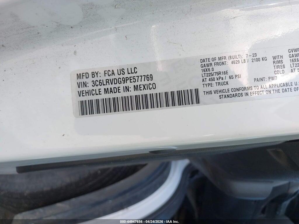 3C6LRVDG9PE577769 2023 RAM PROMASTER 2500 photo no. 9