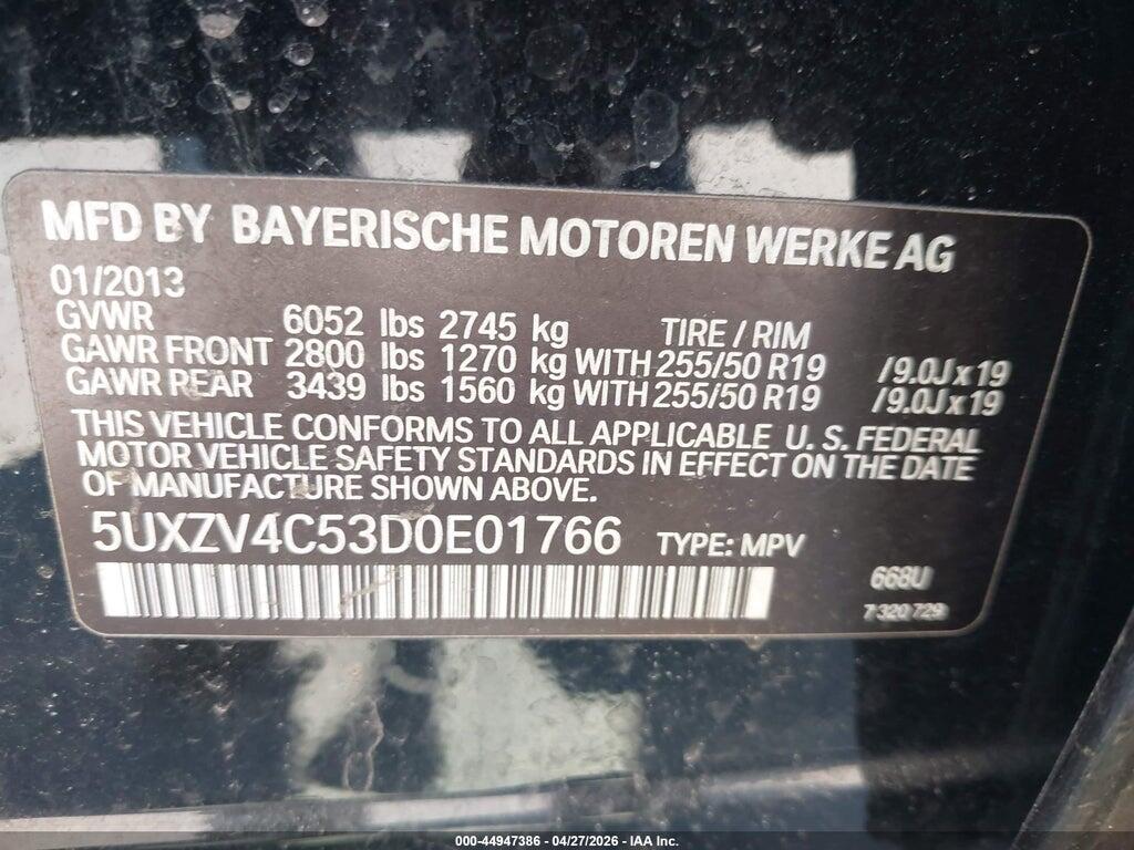 5UXZV4C53D0E01766 2013 BMW X5 photo no. 9