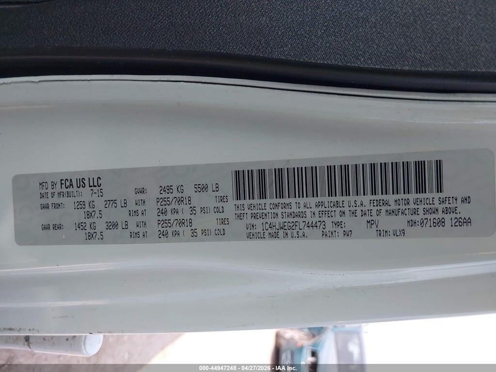 1C4HJWEG2FL744473 2015 JEEP WRANGLER UNLIMITED photo no. 9