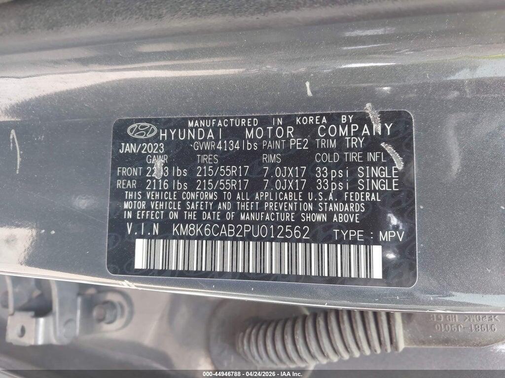KM8K6CAB2PU012562 2023 HYUNDAI KONA photo no. 9