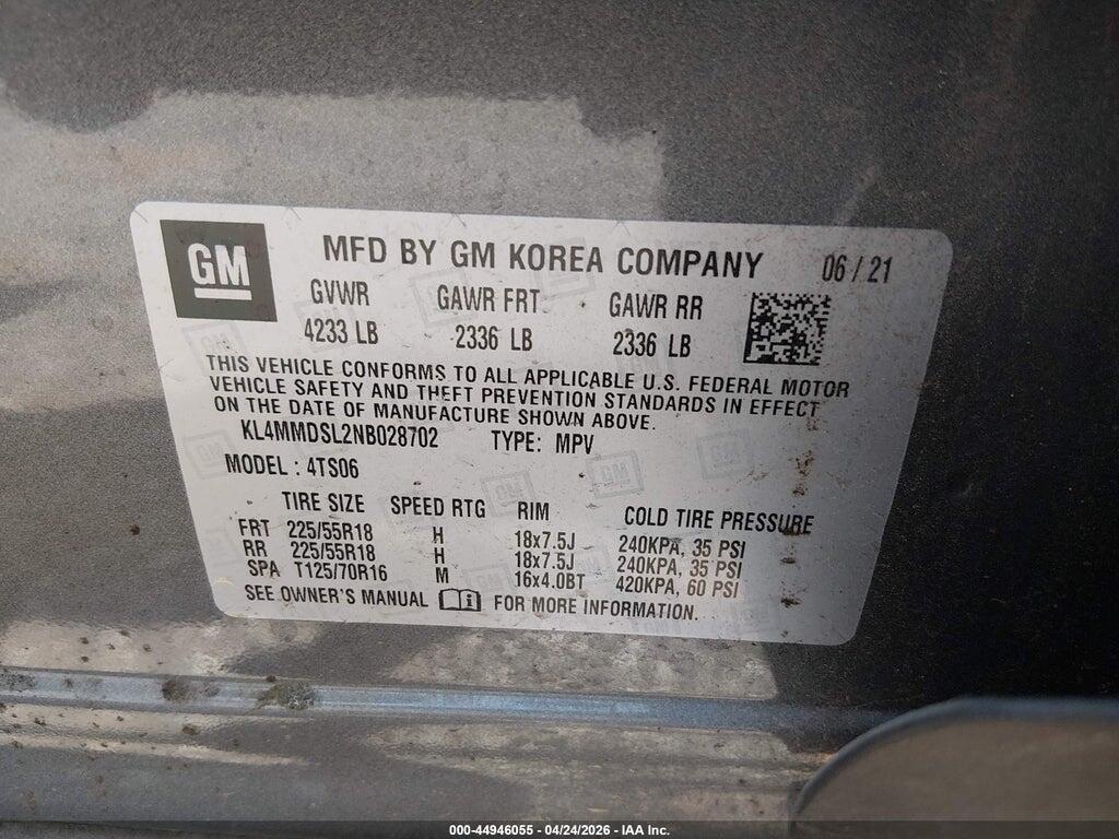 KL4MMDSL2NB028702 2022 BUICK ENCORE GX photo no. 9