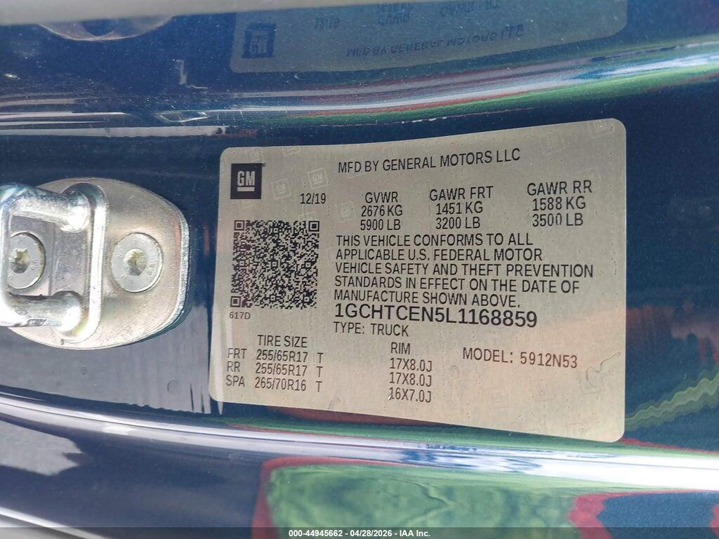 1GCHTCEN5L1168859 2020 CHEVROLET COLORADO photo no. 9